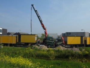 bouwkeet transport